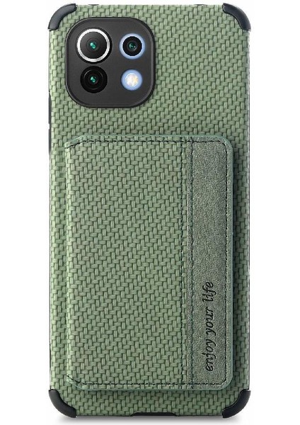 Xiaomi 11 Için Kılıf Standı Fonksiyonu Rfıd Engelleme Manyetik Kart Tutucu (Yurt Dışından) indirimleri