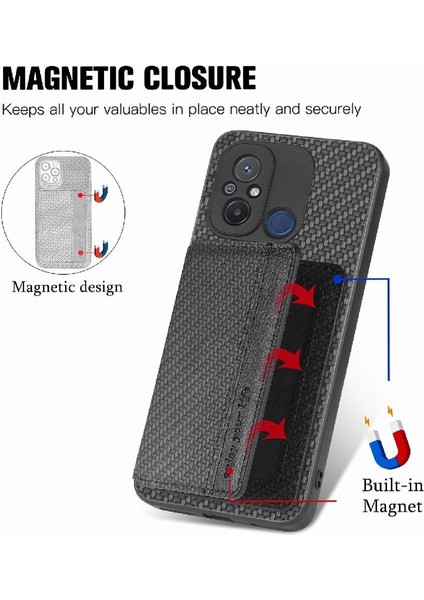 Xiaomi Redmi 12C Manyetik Kart Tutucu Için Komple Kamera Güvenlik Rfıd (Yurt Dışından)