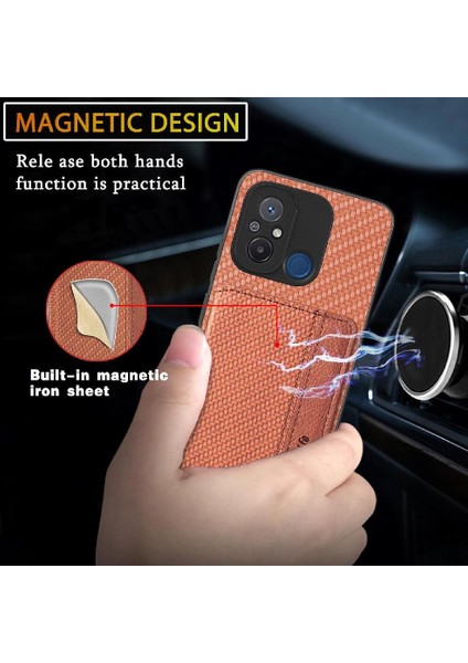 Xiaomi Redmi 12C Manyetik Kart Tutucu Için Komple Kamera Güvenlik Rfıd (Yurt Dışından)
