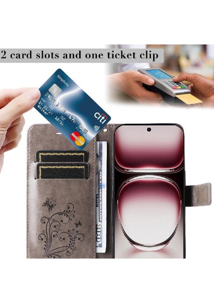 Oppo Için Kılıf Card 12 Pro 5g Flip Kickstand Pu Deri Kart Yuvası ile (Yurt Dışından) modelleri