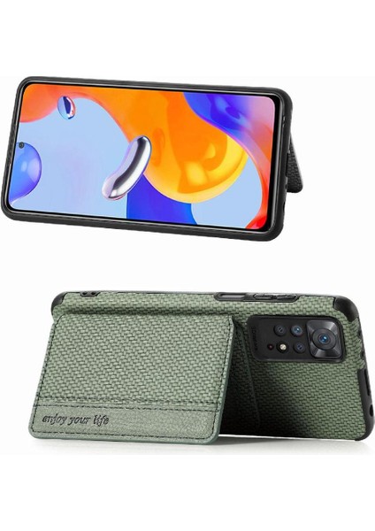Xiaomi Redmi Için Not 11 Pro 4g/5g Standı Fonksiyonu Manyetik Kart Rfıd (Yurt Dışından)