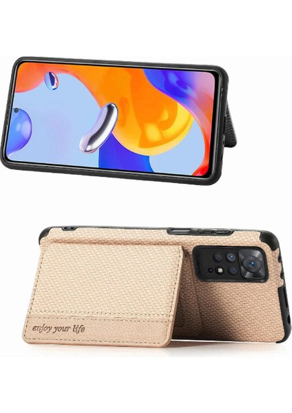 Xiaomi Redmi Için Not 11 Pro 4g/5g Standı Fonksiyonu Manyetik Kart Rfıd (Yurt Dışından)