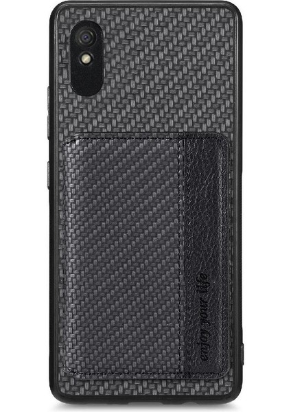 Xiaomi Redmi 9A Manyetik Kart Tutucu Rfıd Engelleme Için Kılıf Komple Standı (Yurt Dışından)