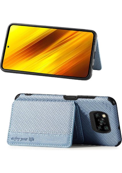 Xiaomi Poco X3 Pro Manyetik Kart Tutucu Rfıd Engelleme Için Kılıf Komple (Yurt Dışından)