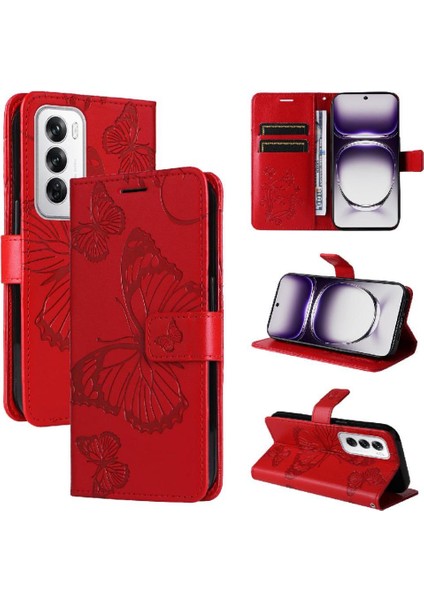 Kart Yuvası Standı Flip Pu ile Oppo Oppo 12 5g Darbeye Dayanıklı Kapak Için Kılıf (Yurt Dışından)