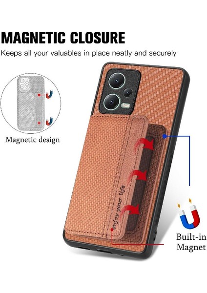 Xiaomi Redmi Için Not 12 5g Rfıd Engelleme Manyetik Kart Tutucu Standı (Yurt Dışından)