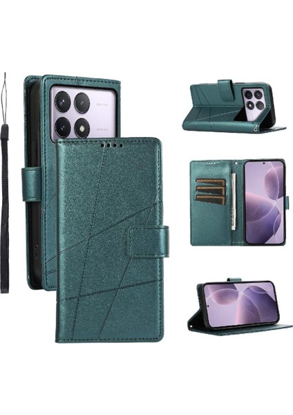 Xiaomi Poco F6 Pro 5g Kickstand Için Flip Case Üç Kart Yuvaları Darbeye (Yurt Dışından)
