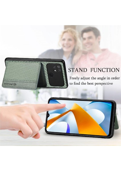 Xiaomi Poco C40 Rfıd Engelleme Standı Fonksiyonu Manyetik Kart Tutucu (Yurt Dışından)