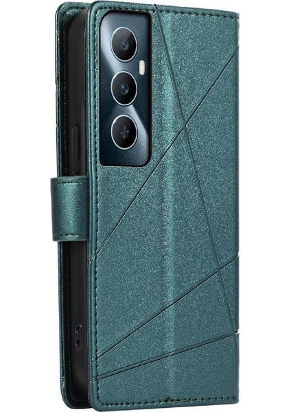 Realme C65 Üç Kart Yuvaları Için Flip Case Kickstand Şok Emici (Yurt Dışından) modelleri