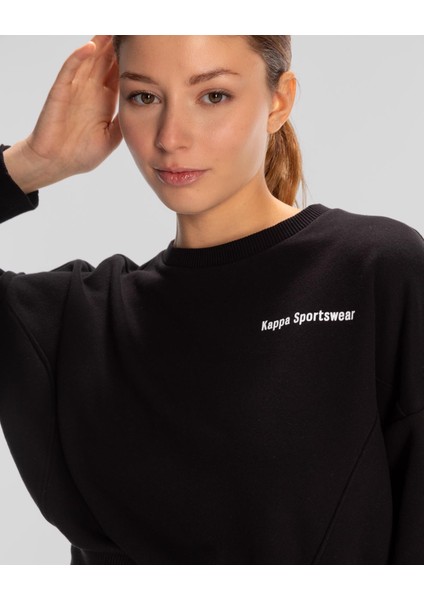 Authentic Jessa-Wmn-Sweatshirt Kadın Siyah Regular Fit Sweatshirt