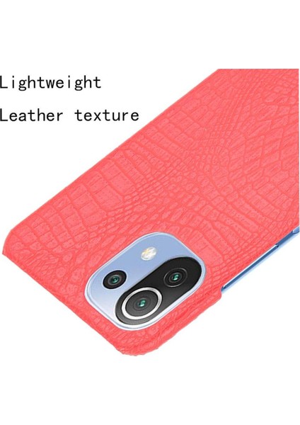 Xiaomi Mi 11 Lite Klasik Timsah Moda Kapak Için Şık Klasik Durumda (Yurt Dışından)