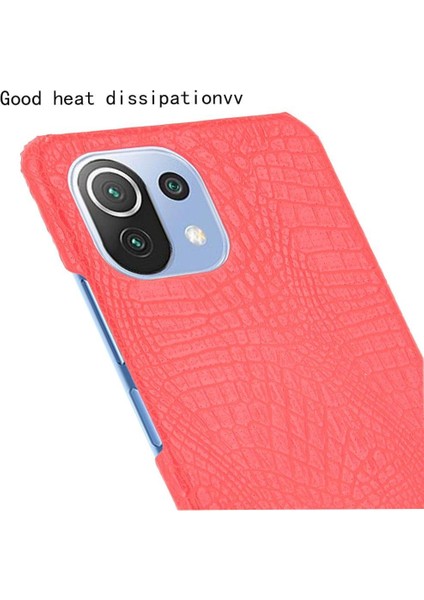 Xiaomi Mi 11 Lite Klasik Timsah Moda Kapak Için Şık Klasik Durumda (Yurt Dışından)