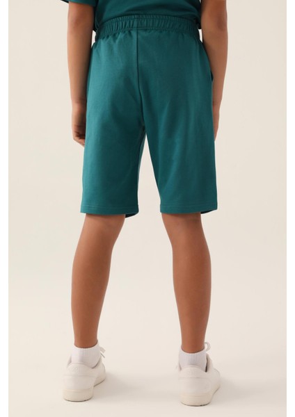 Authentic Chaim Erkek Çocuk Mavi-Yeşil Regular Fit Şort