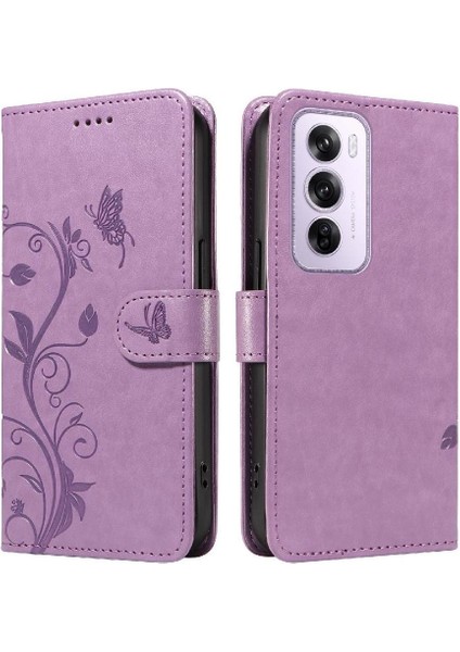Oppo Hand 12 5g Için Kılıf ve Kart Yuvası El Yüksek ile Kabartmalı Kelebek (Yurt Dışından)