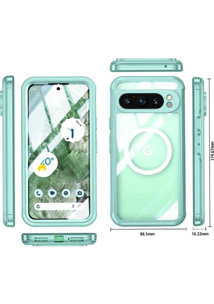 Google Pixel 9 Pro Xl Pet Koruyucu Film Için Miracase Manyetik Kılıf (Yurt Dışından)
