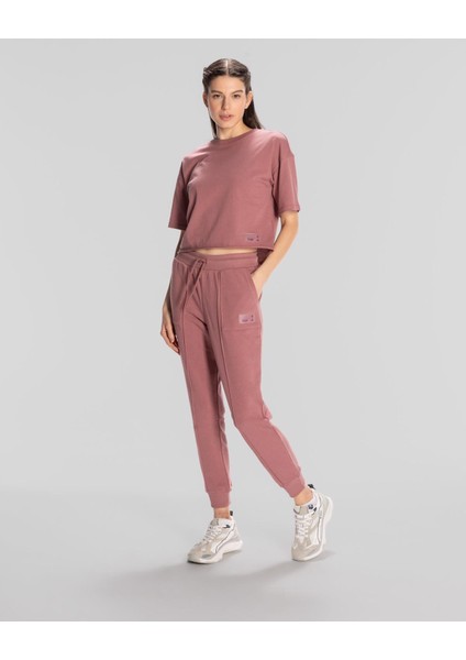 Authentic Lily Kadın Gül Kurusu Regular Fit Tişört