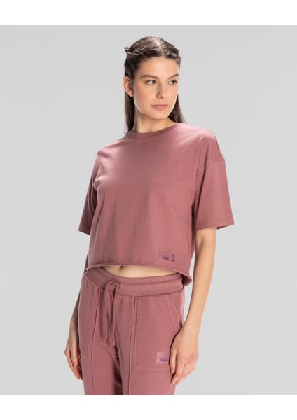 Authentic Lily Kadın Gül Kurusu Regular Fit Tişört
