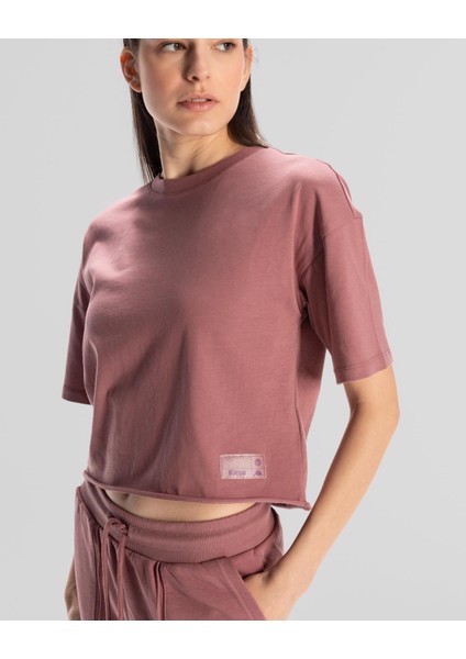 Authentic Lily Kadın Gül Kurusu Regular Fit Tişört
