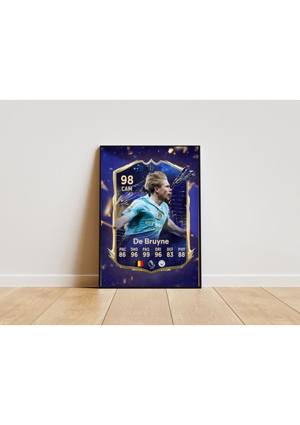 512 Art Design Kevin De Bruyne Fut Kart Temalı Duvar Poster 30 x 42 Çerçevesiz