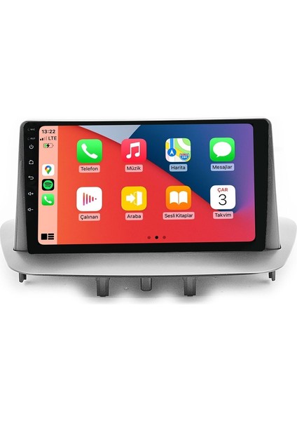 Renault Megane 3 Fluence 9inç 2gb Ram 32GB Hafızalı Kablosuz Carplay Android auto Oem Multimedya Navigasyon