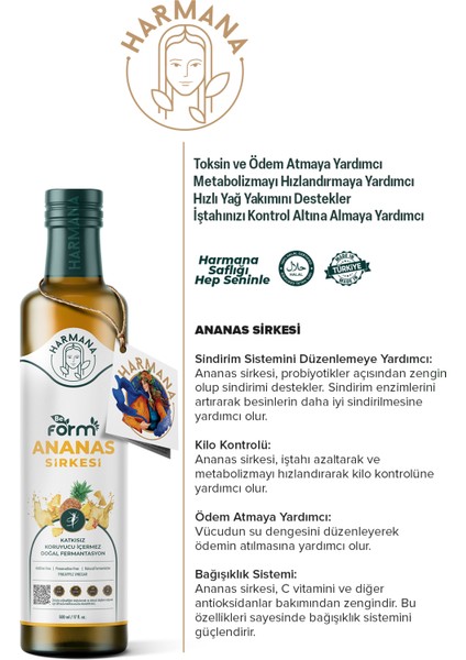 Ananas Sirkesi 500 ml