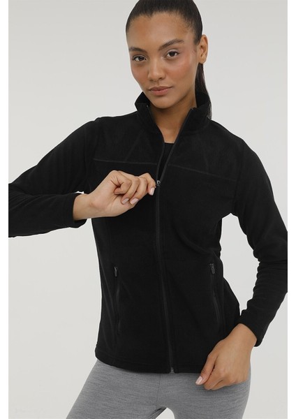 Basic Polar Pocket Cardi W Siyah Kadın Sweat Shirt W-Sn158 v7