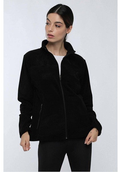 Basic Polar Pocket Cardi W Siyah Kadın Sweat Shirt W-Sn158 v3