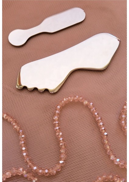 Gua Sha Paslanmaz Çelik Gua Sha Taşı Metalik Sıkılaştırıcı Evet