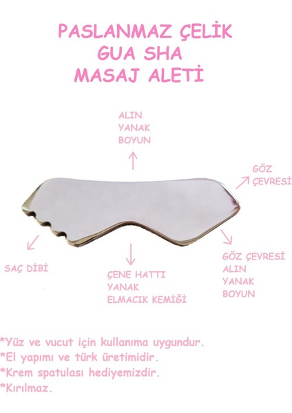 Gua Sha Paslanmaz Çelik Gua Sha Taşı Metalik Sıkılaştırıcı Evet fiyatları