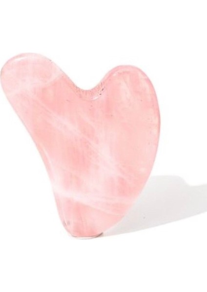 By Violet Pembe Pembe Kuvars Kalp Taşı Gua Sha Yüz Yogası Taşı Evet Sıkılaştırıcı Gua Sha modelleri