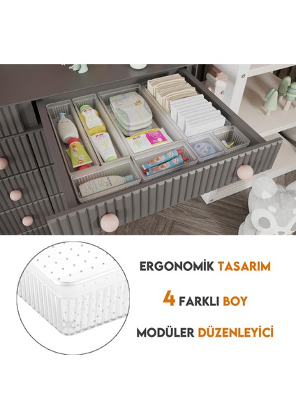 8 Parça Bebek Çekmece Düzenleyici,bebek Organizer,bebek Bakım Organizer Şeffaf modelleri