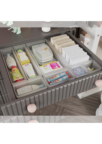 8 Parça Bebek Çekmece Düzenleyici,bebek Organizer,bebek Bakım Organizer Şeffaf fırsatları