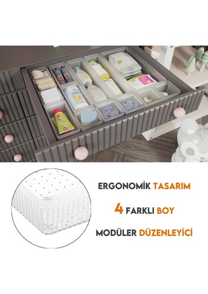 14 Parça Bebek Çekmece Düzenleyici,bebek Organizer,bebek Bakım Organizer Şeffaf modelleri