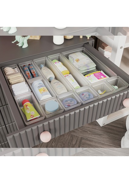 14 Parça Bebek Çekmece Düzenleyici,bebek Organizer,bebek Bakım Organizer Şeffaf fırsatları