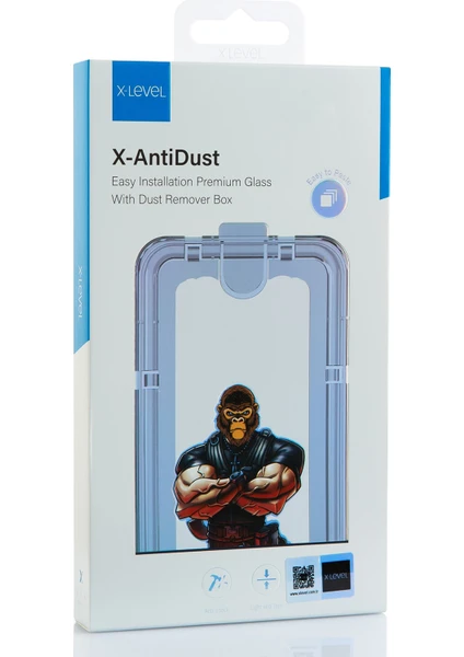 iPhone 14 Pro Max X-antıdust Premium Uygulama Aparatlı Cam Ekran Koruyucu