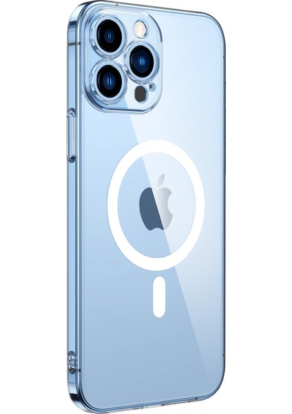 iPhone 14 Pro Max Magsafe Uyumlu Lens Korumalı Wıng Cover Şeffaf Telefon Kılıfı