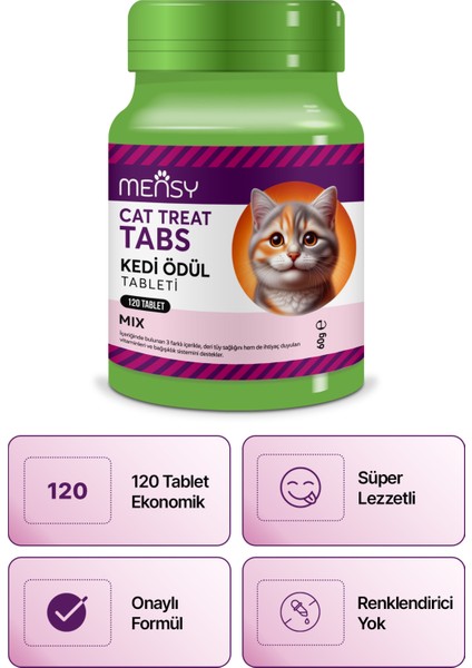 Mix (Derma, Immunity, Multivitamin) Kedi Ödül Tableti