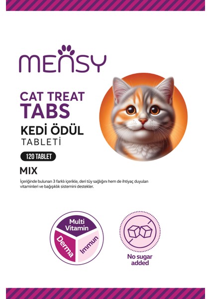 Mix (Derma, Immunity, Multivitamin) Kedi Ödül Tableti