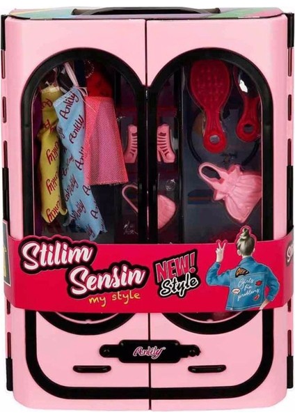 Oyuncak Bebek Gardolap Elbiseli Aksesuarlı Stilim Sensin