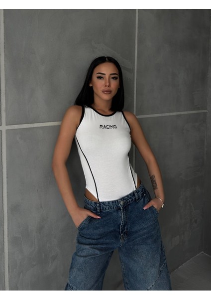 Y2K Tech Beyaz Racing Çıtçıtlı Zıbın Body modelleri