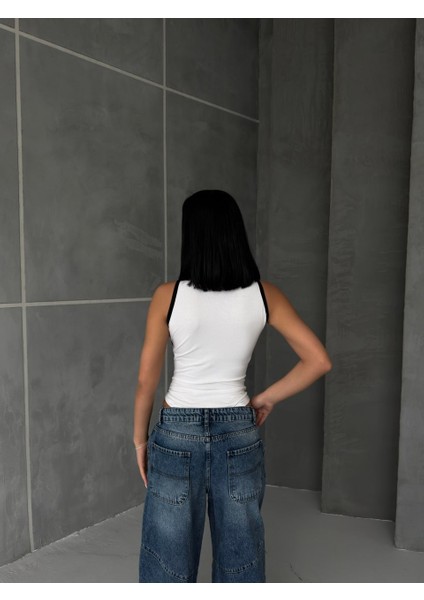 Y2K Tech Beyaz Racing Çıtçıtlı Zıbın Body fırsatları