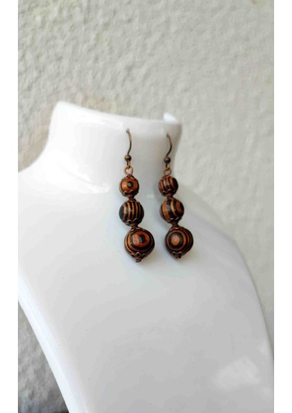 Ahşap Işleme / Bohem Sallantılı Küpe / Nostalji fiyatları