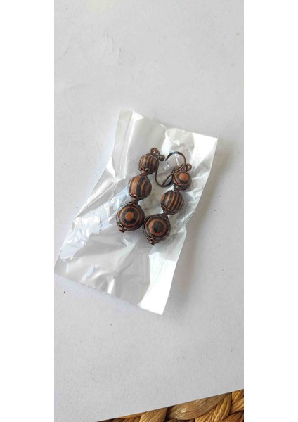 Ahşap Işleme / Bohem Sallantılı Küpe / Nostalji fırsatları