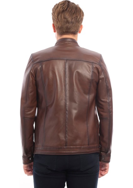 Hakim Yaka Deri Ceket Deri Mont fırsatları