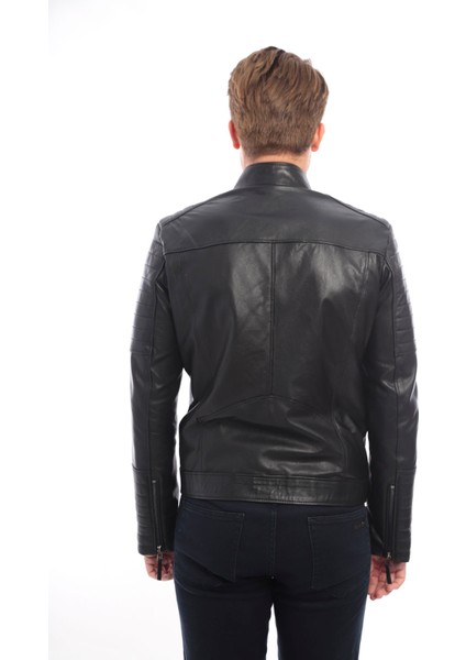 Hakim Yaka Omuz Çizgili Hakiki Erkek Deri Ceket indirimleri