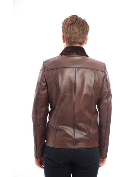 Kürk Yaka Erkek Deri Ceket Deri Mont indirimleri