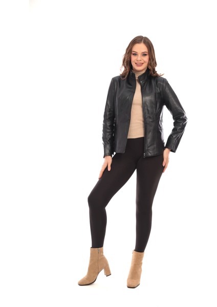 Siyah Kadın Deri Ceket fiyatları