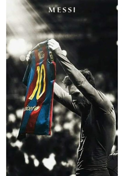 512 Art Design Lionel Messi İkonik Poster 30 x 42 Çerçevesiz