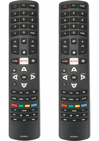 RC3100L14 Uzaktan Kumanda Için Akıllı LED Full Hd Tv'ye Uygun (Yurt Dışından)