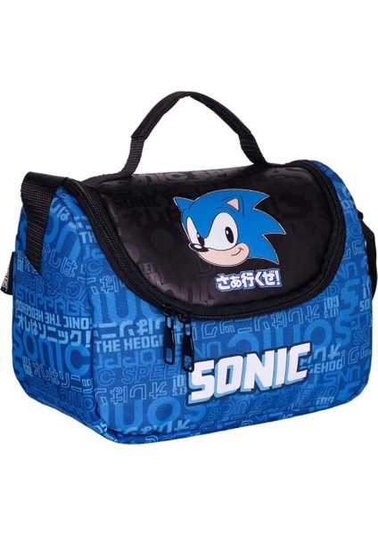 Sonic The Hedgehog Yazı Desenli Beslenme Çantası 2563